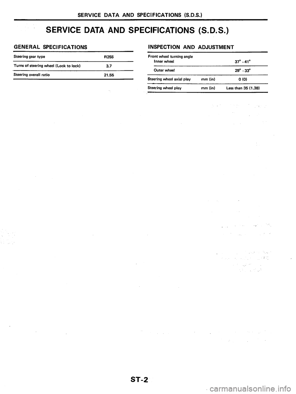 NISSAN PULSAR 1983  Factory Service Manual 