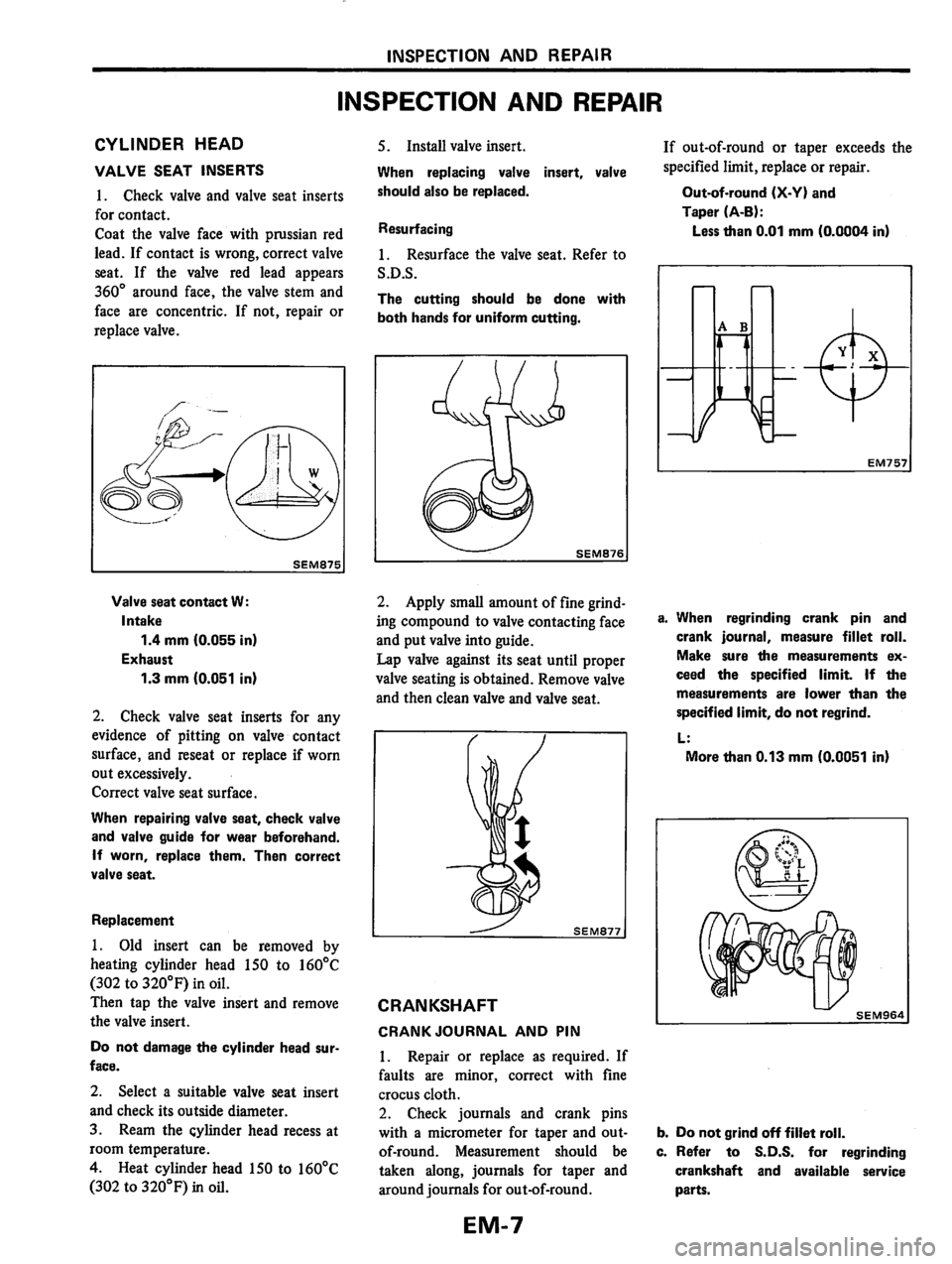 NISSAN PULSAR 1983  Factory Service Manual 