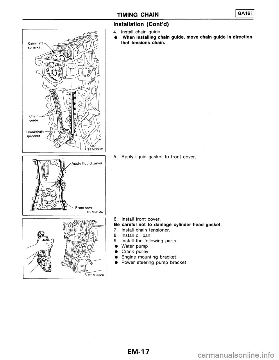 NISSAN PULSAR 1989  Factory Service Manual 