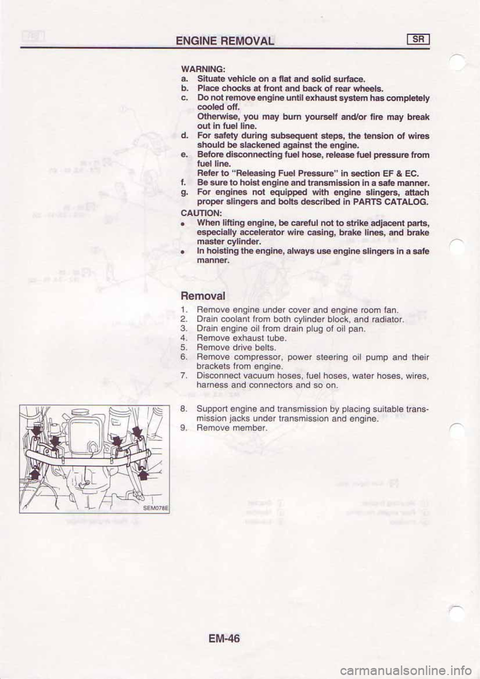 NISSAN SERENA 1992  Service Manual 
