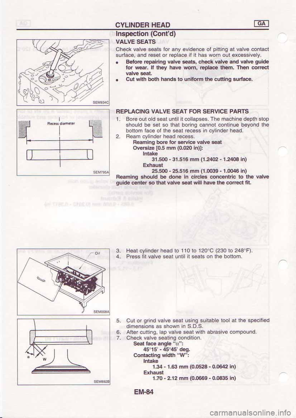 NISSAN SERENA 1992  Service Manual 