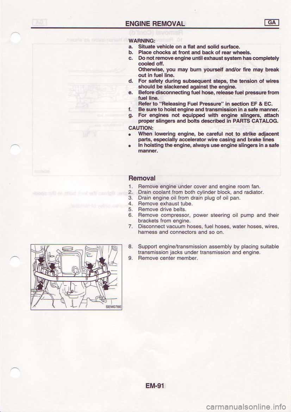 NISSAN SERENA 1992  Service Manual 