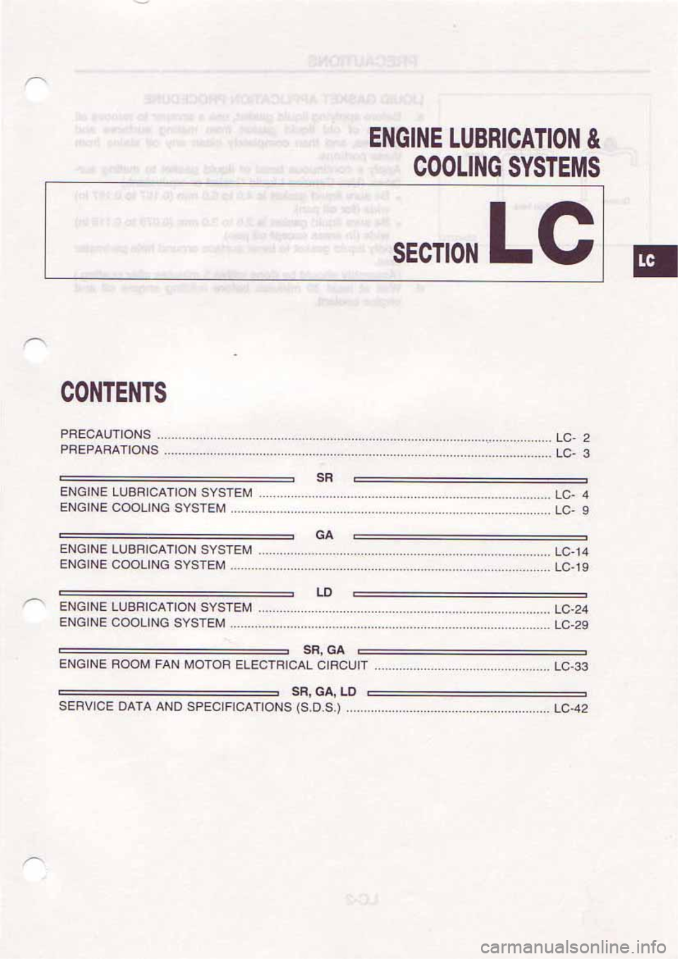 NISSAN SERENA 1992  Service Manual 