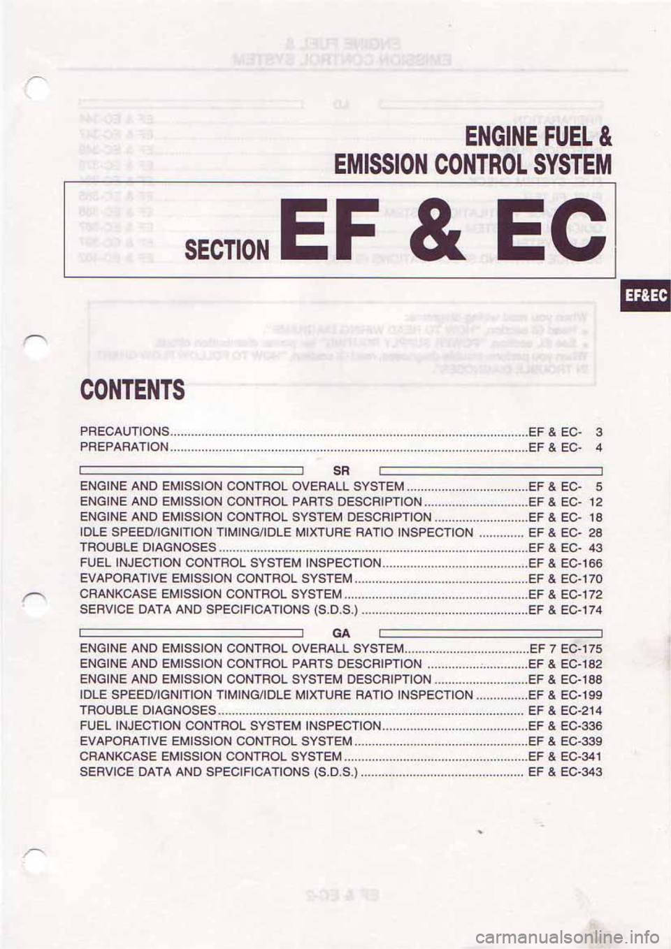 NISSAN SERENA 1992  Service Manual 