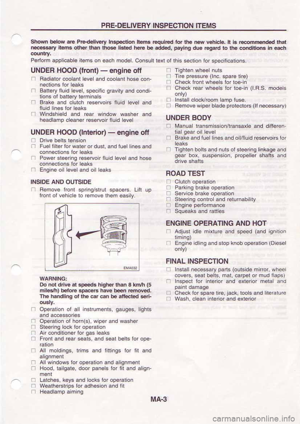 NISSAN SERENA 1992  Service Manual 