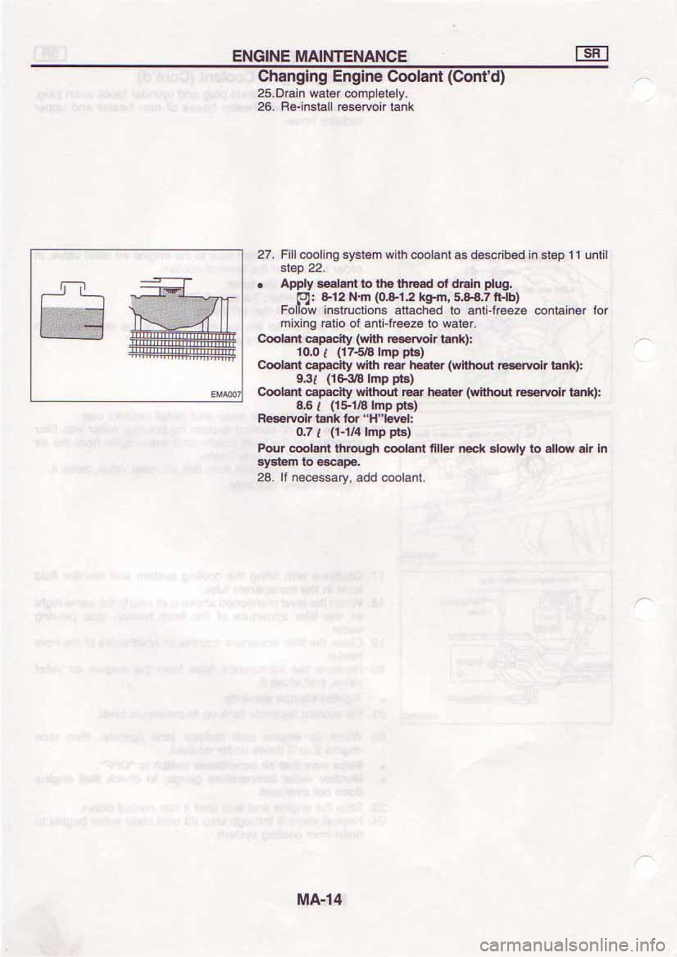 NISSAN SERENA 1992  Service Manual 