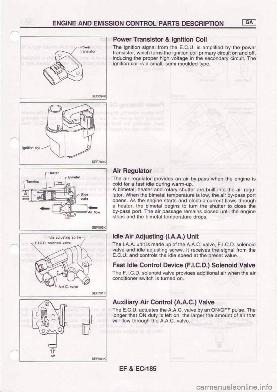 NISSAN SERENA 1992  Service Manual 