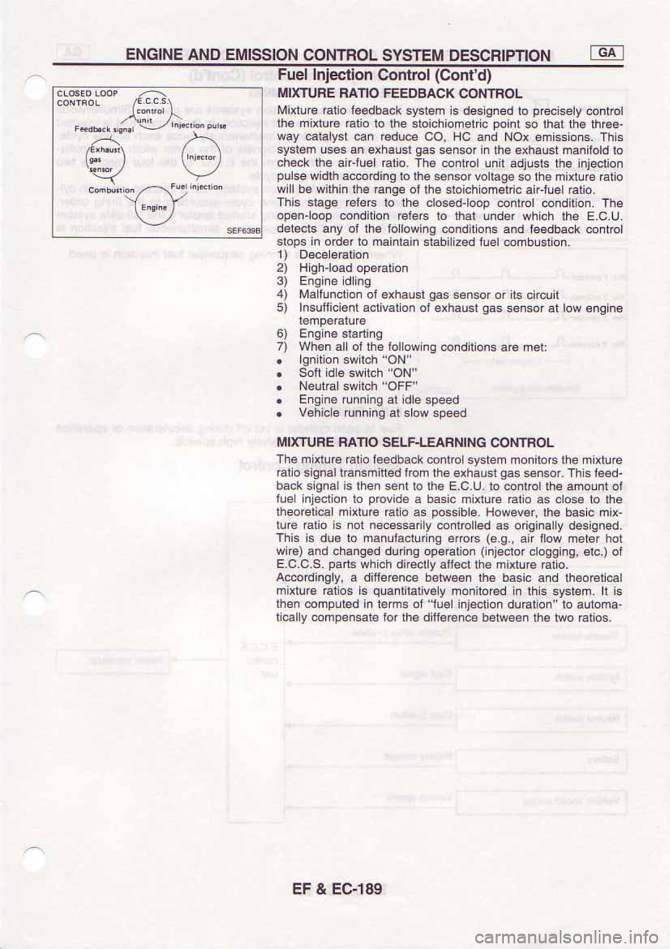 NISSAN SERENA 1992  Service Manual 