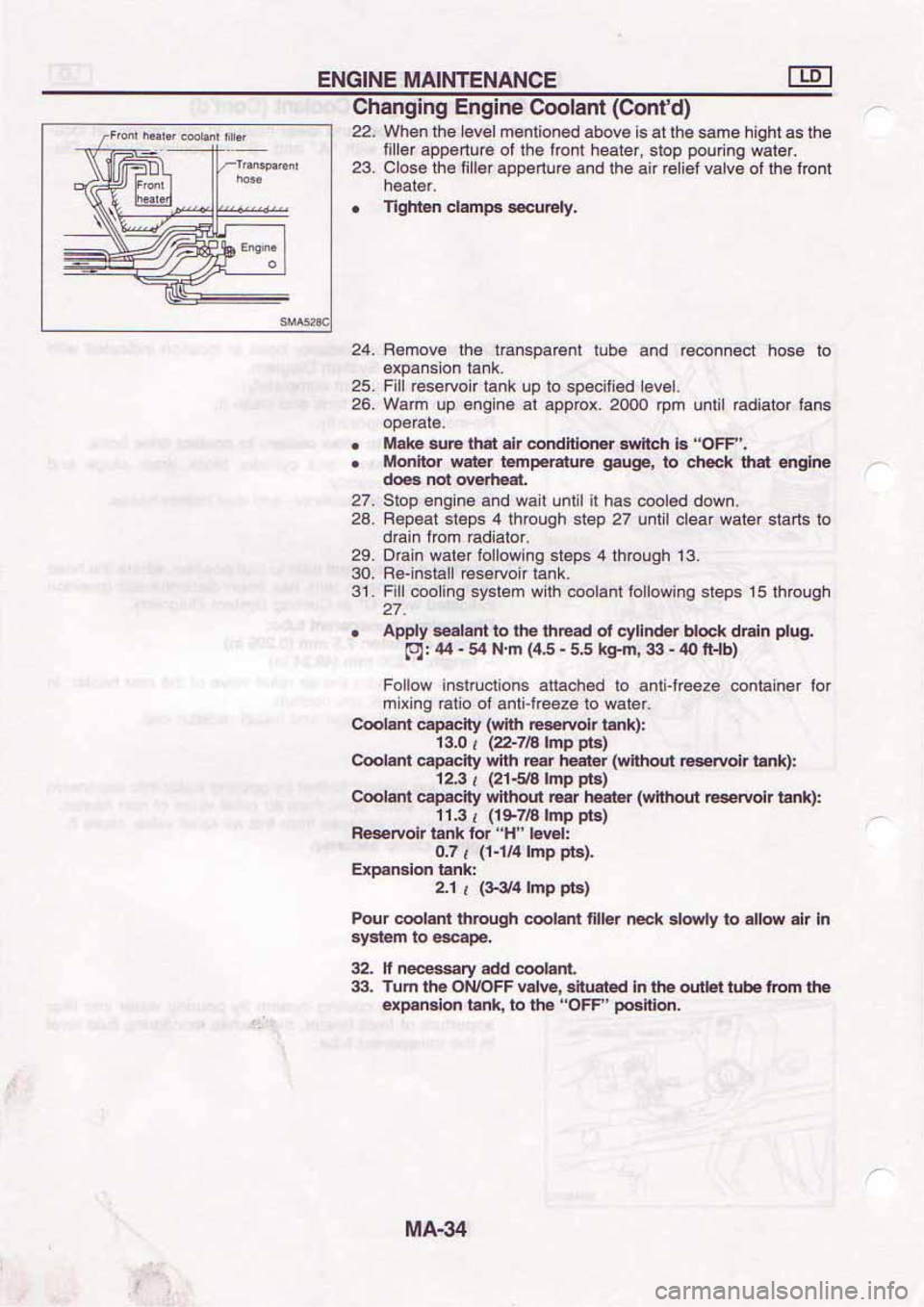 NISSAN SERENA 1992  Service Manual 