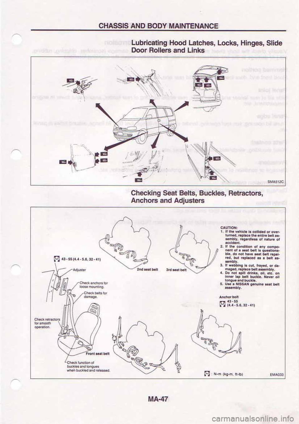 NISSAN SERENA 1992  Service Manual 