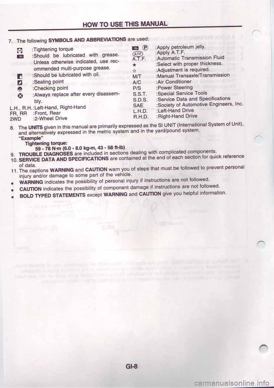 NISSAN SERENA 1992  Service Manual 
