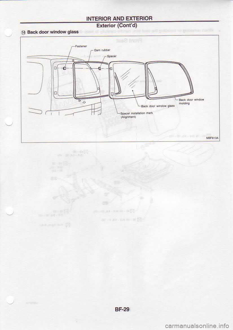 NISSAN SERENA 1993  Service Repair Manual II{TERIOR 
AND 
EXTERIOR
Ext€rio.  (Contd)
.  @ Back 
dod Nindow  gia53
---) I z
8F.29 