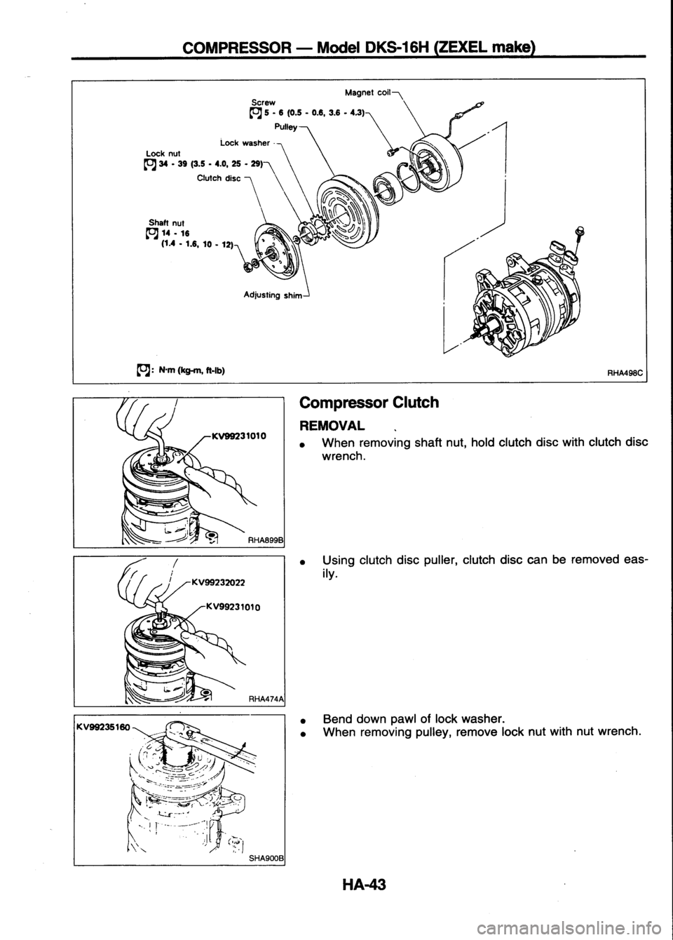 NISSAN SERENA 1993  Service Repair Manual 