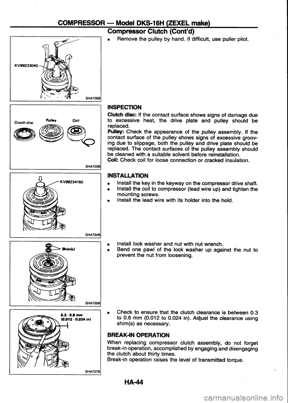 NISSAN SERENA 1993  Service Repair Manual 