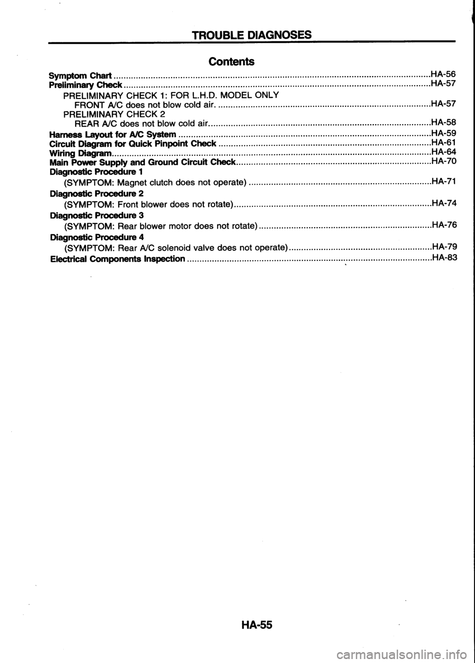 NISSAN SERENA 1993  Service Repair Manual 
