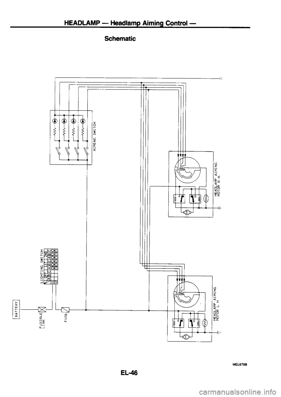 NISSAN SERENA 1993  Service Repair Manual HEADLAMP 
- 
Headlamp  Aiming Control-
EL.45 