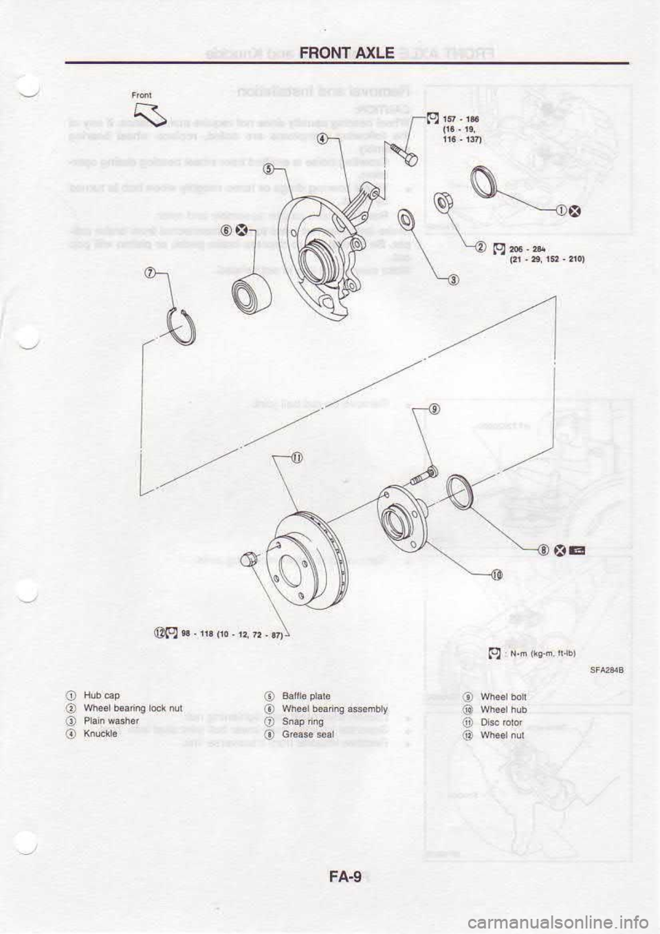 NISSAN SERENA 1993  Service Repair Manual FROMI 
AXLE
\>
r: EE
9,".
o
@
@
@
@
@
o
@
(t
@
o
o
FA.9 