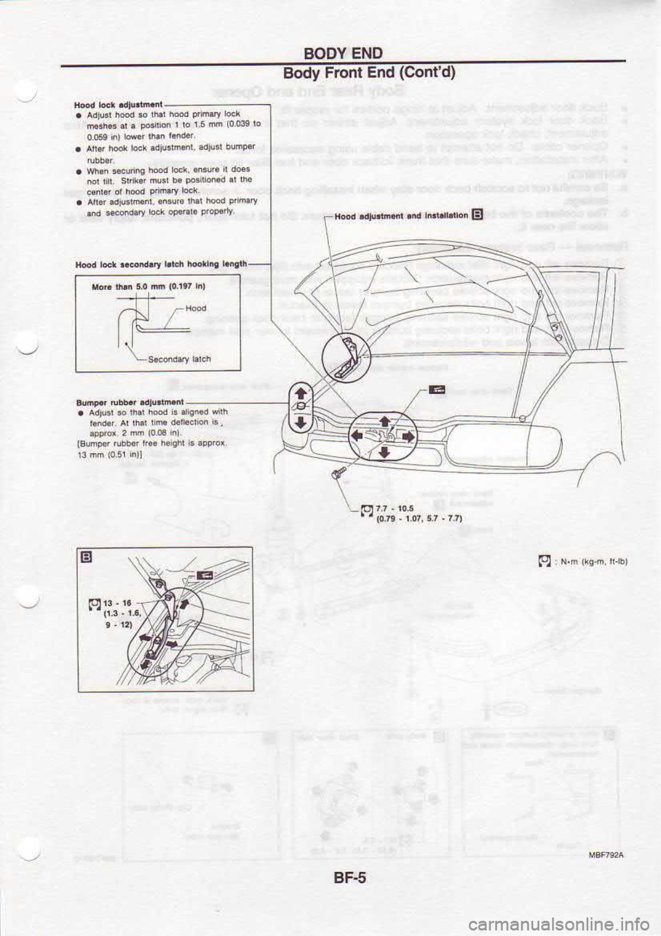 NISSAN SERENA 1993  Service Repair Manual BODY 
ENO
Body  Front  End (Co  d)
bddncd|dd|416.ff Hd 
},!fr!d  d 
ddd 
B
{
B
BF.5 