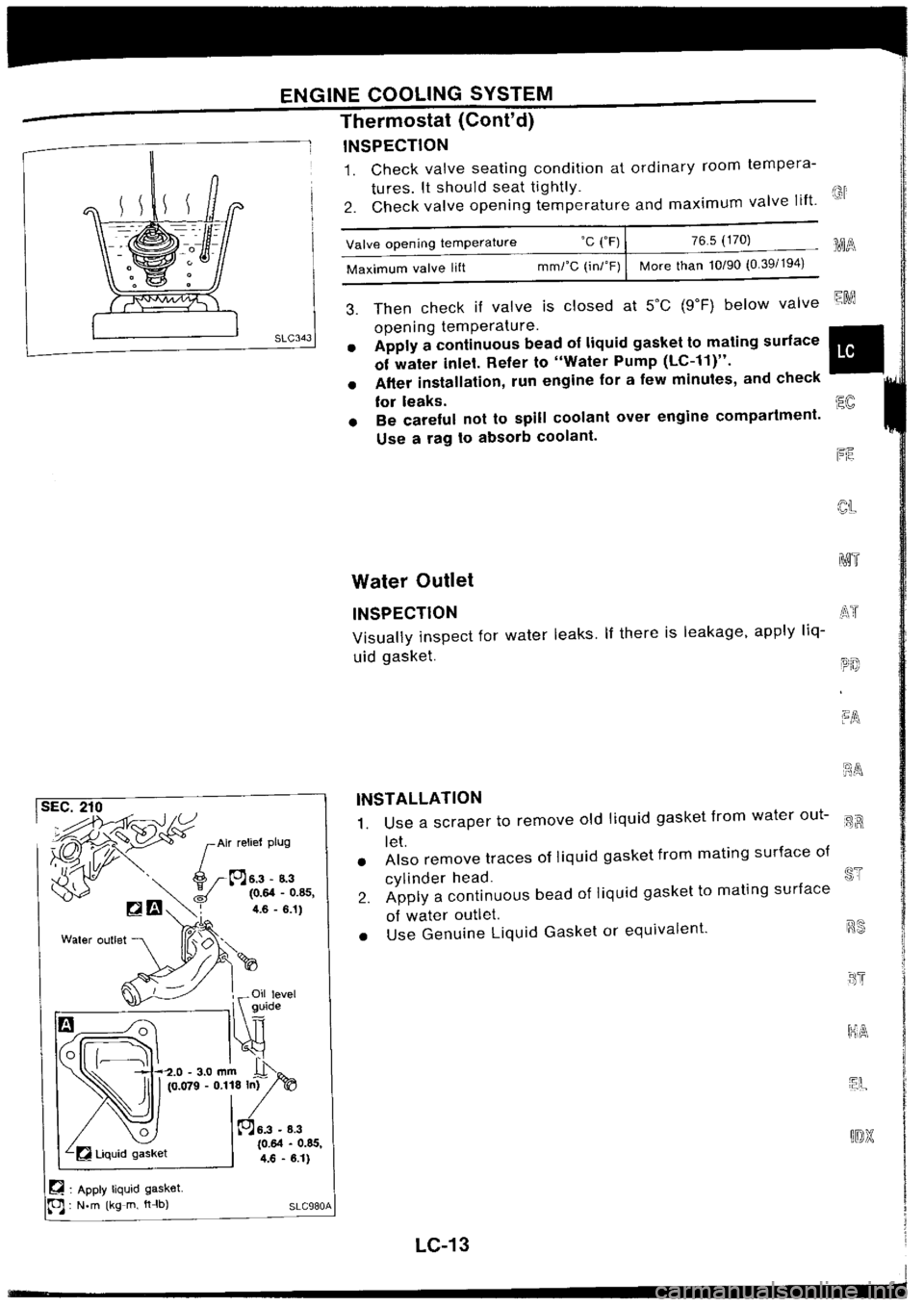NISSAN SILVIA 1994  Service Repair Manual 