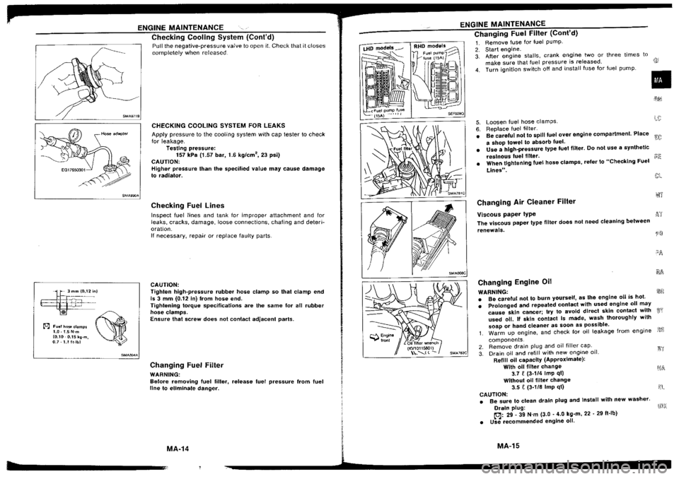 NISSAN SILVIA 1994  Service Repair Manual 