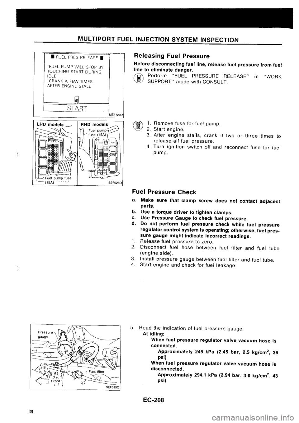 NISSAN SILVIA 1994  Service Repair Manual 