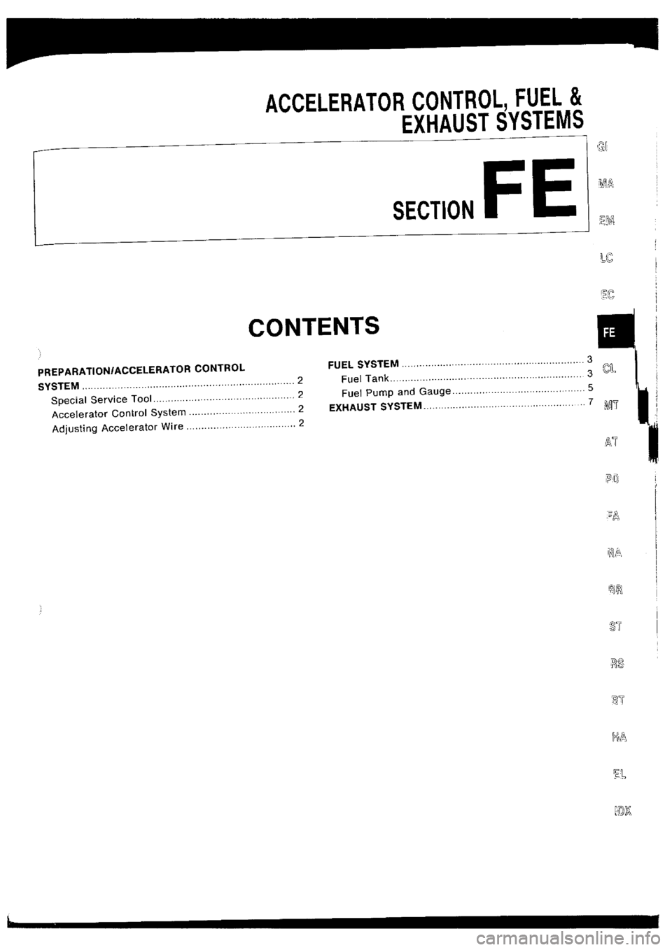 NISSAN SILVIA 1994  Service Repair Manual 