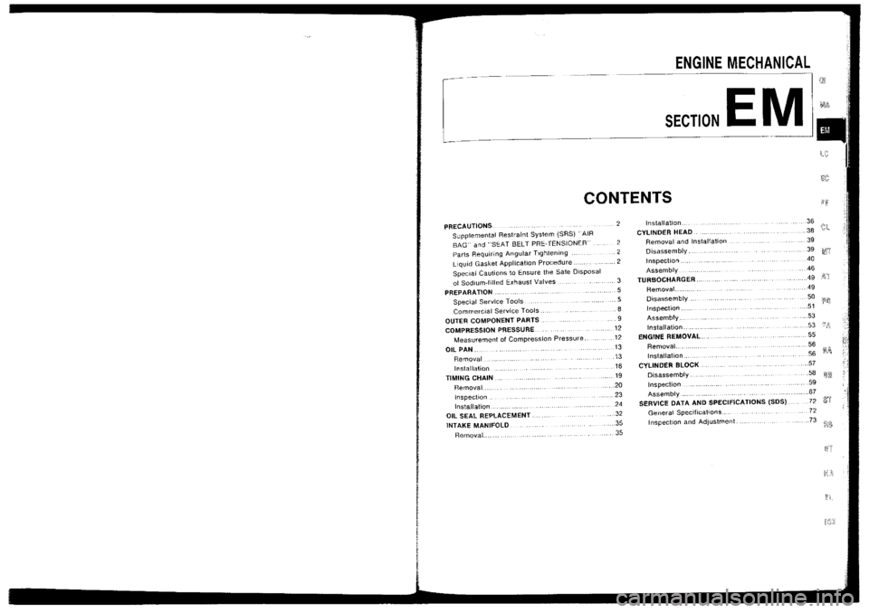 NISSAN SILVIA 1994  Service Repair Manual 