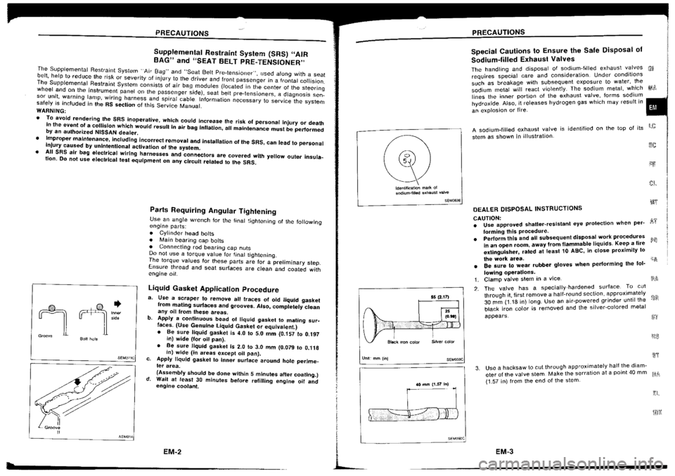 NISSAN SILVIA 1994  Service Repair Manual 