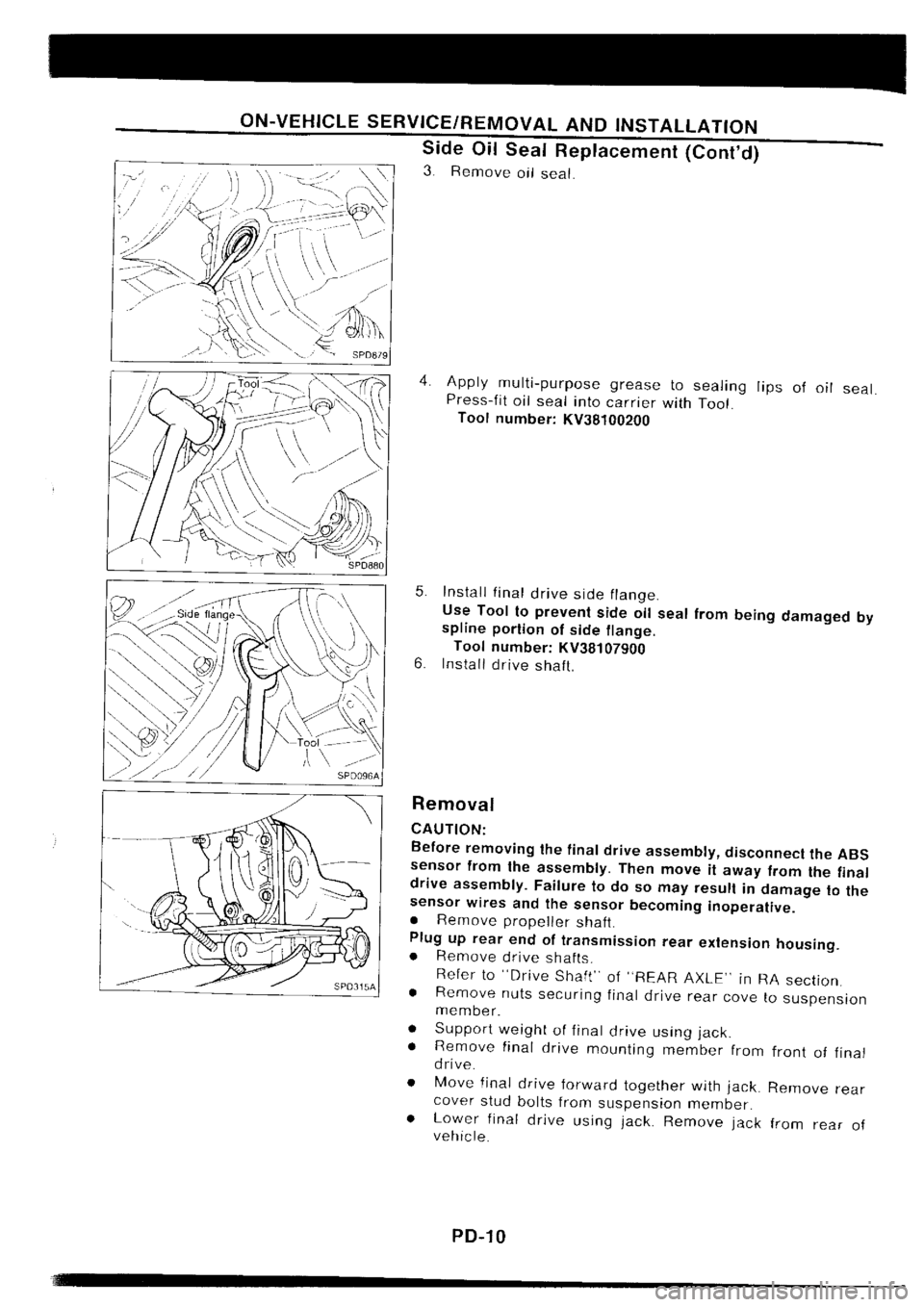 NISSAN SILVIA 1994  Service Repair Manual 