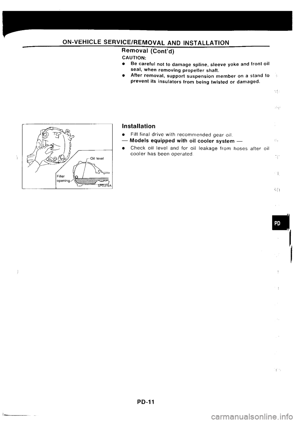 NISSAN SILVIA 1994  Service Repair Manual 
