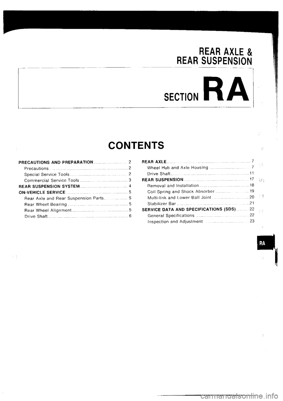 NISSAN SILVIA 1994  Service Repair Manual 