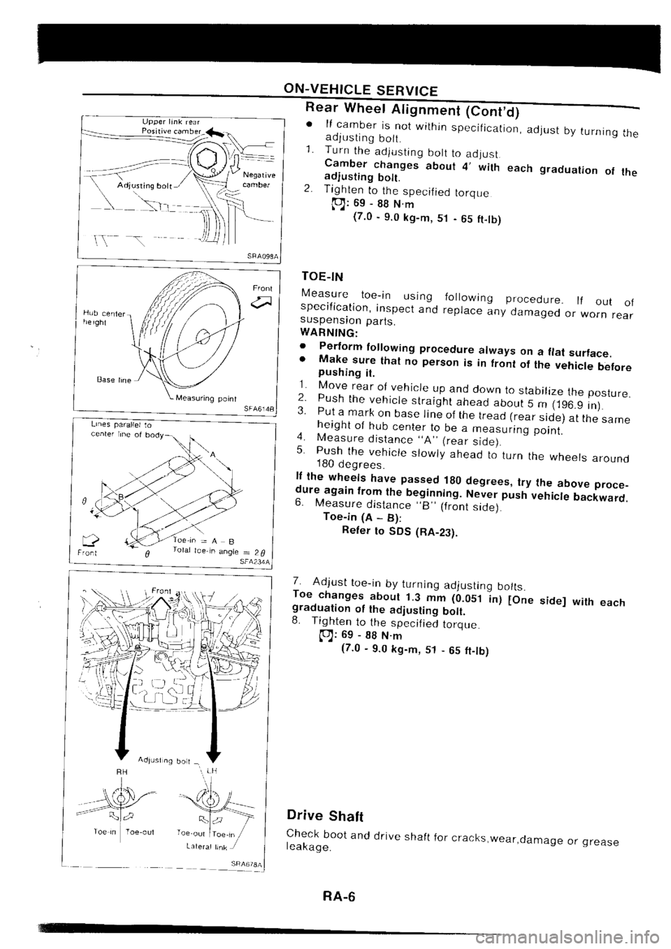 NISSAN SILVIA 1994  Service Repair Manual 