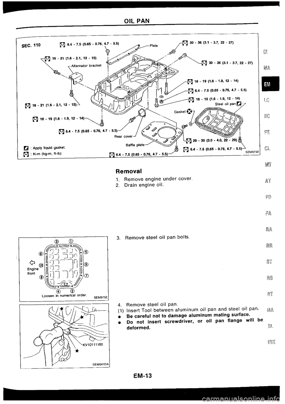 NISSAN SILVIA 1994  Service Repair Manual 