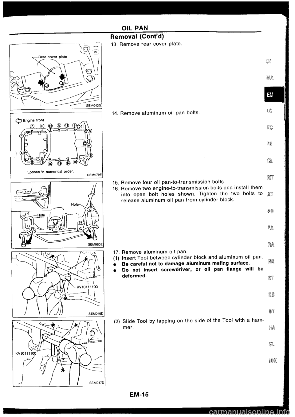 NISSAN SILVIA 1994  Service Repair Manual 