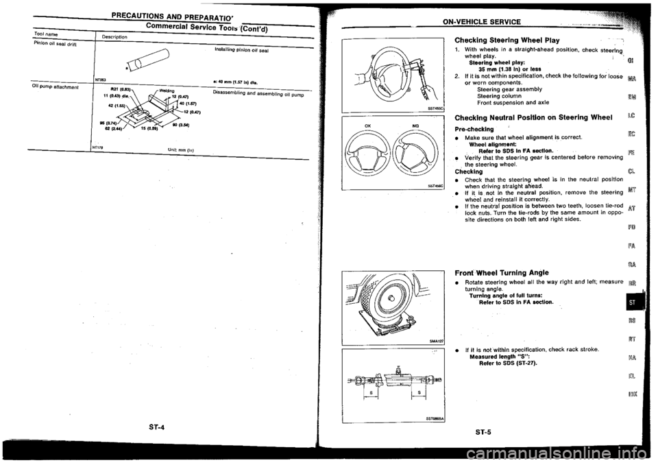 NISSAN SILVIA 1994  Service Repair Manual 
