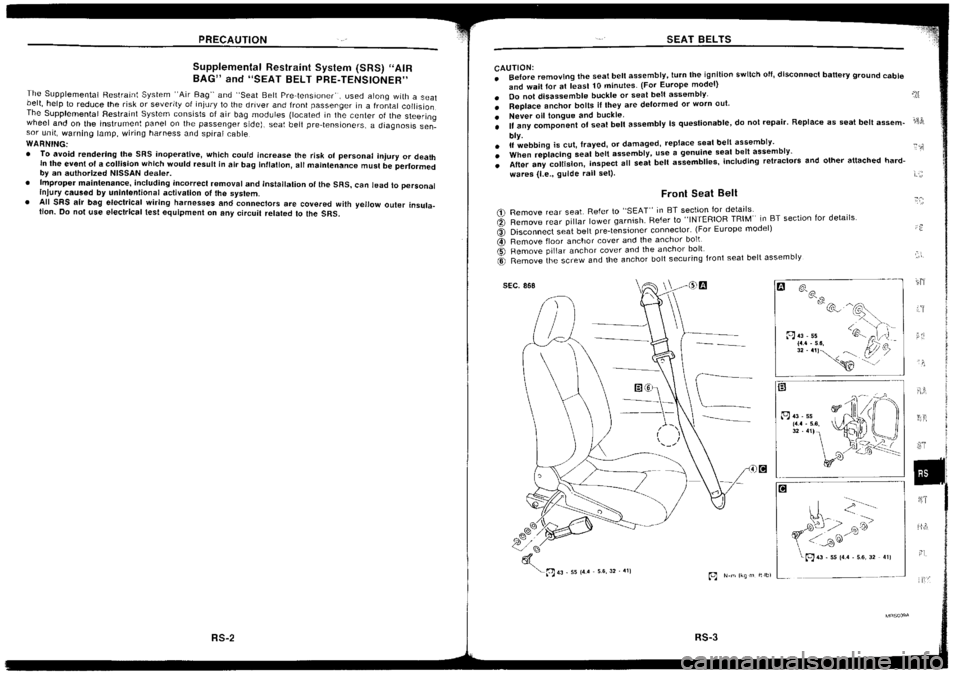 NISSAN SILVIA 1994  Service Repair Manual 