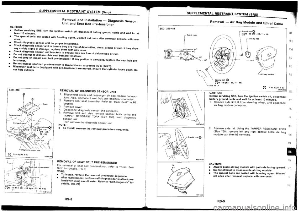 NISSAN SILVIA 1994  Service Repair Manual 