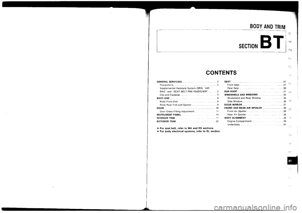 NISSAN SILVIA 1994  Service Repair Manual 