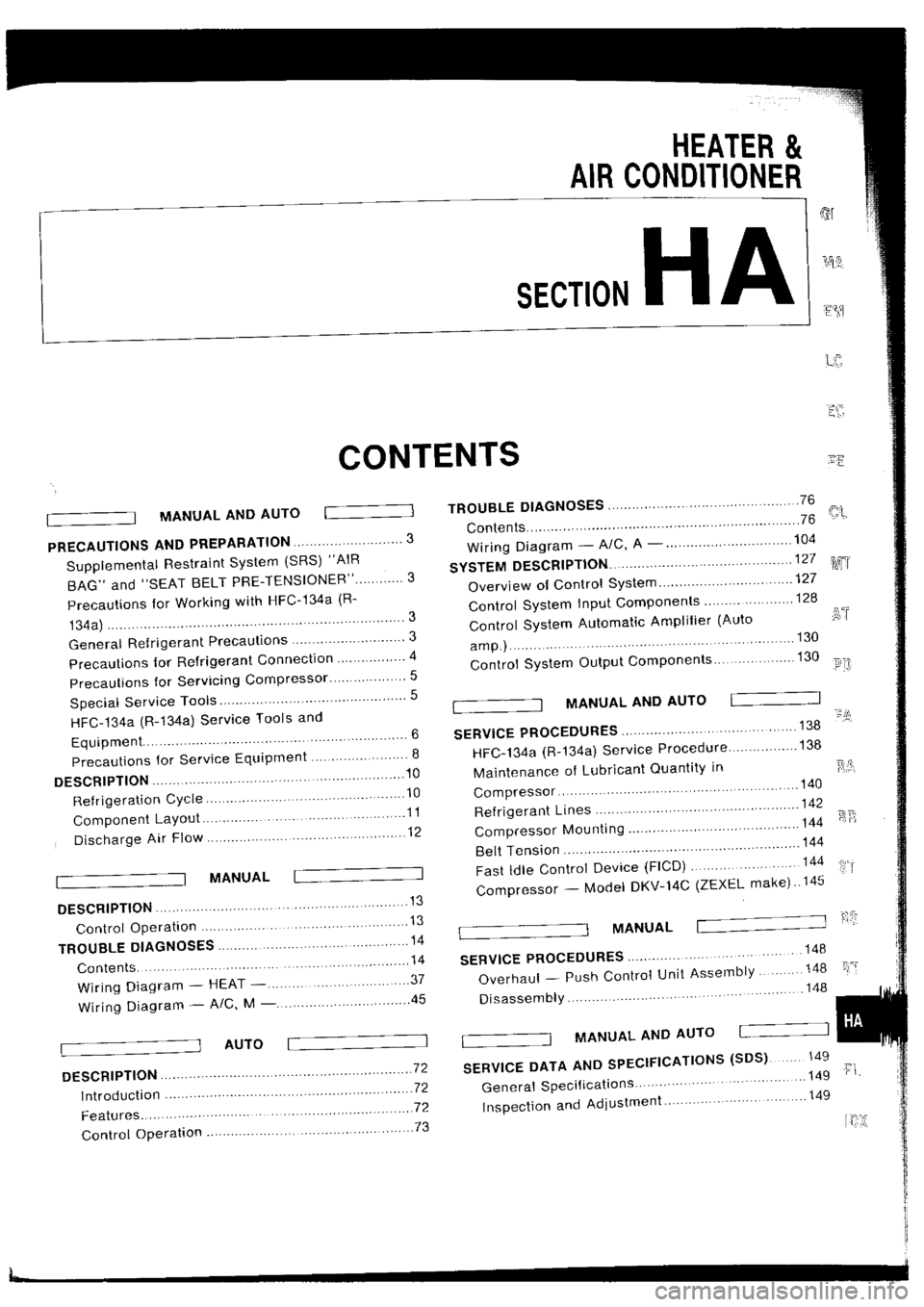 NISSAN SILVIA 1994  Service Repair Manual 
