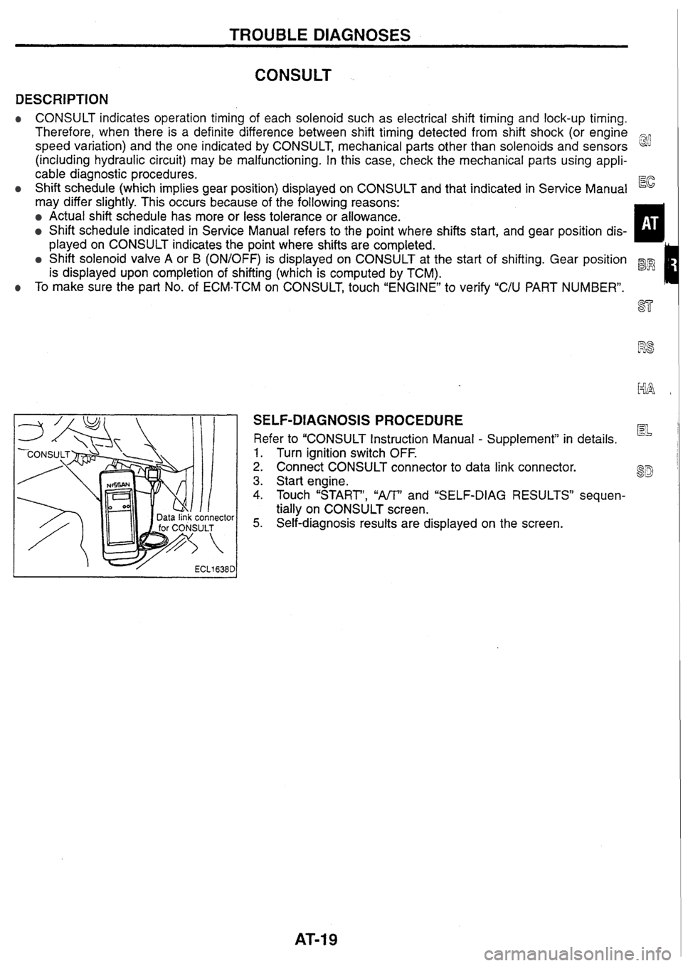 NISSAN SKYLINE 1994  Service Repair Manual 