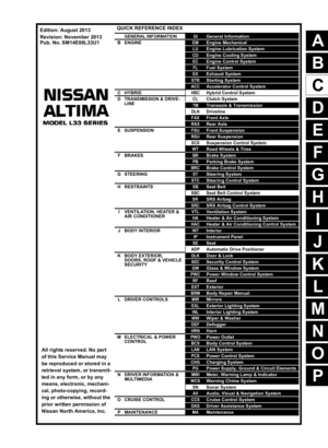 2014 NISSAN TEANA Service Manual