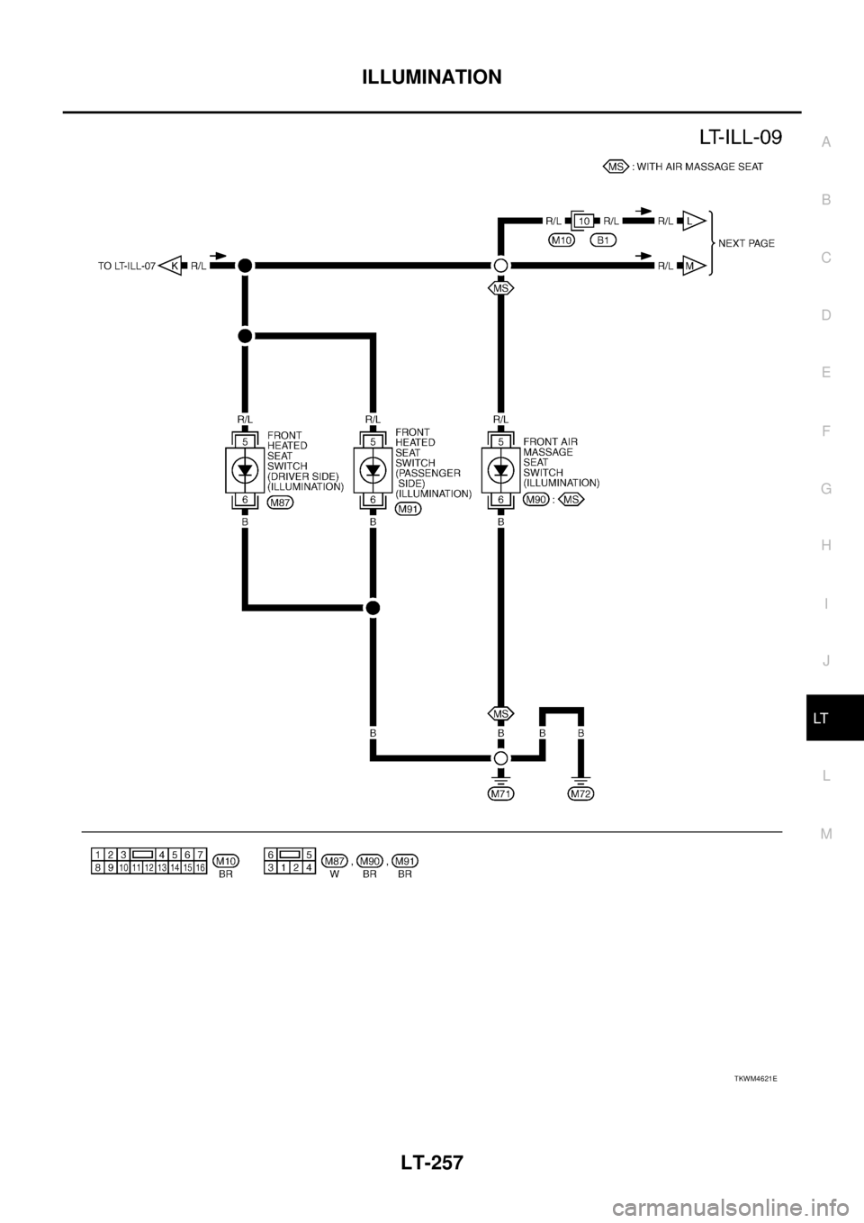 NISSAN TEANA 2003  Service Manual ILLUMINATION
LT-257
C
D
E
F
G
H
I
J
L
MA
B
LT
 
TKWM4621E 