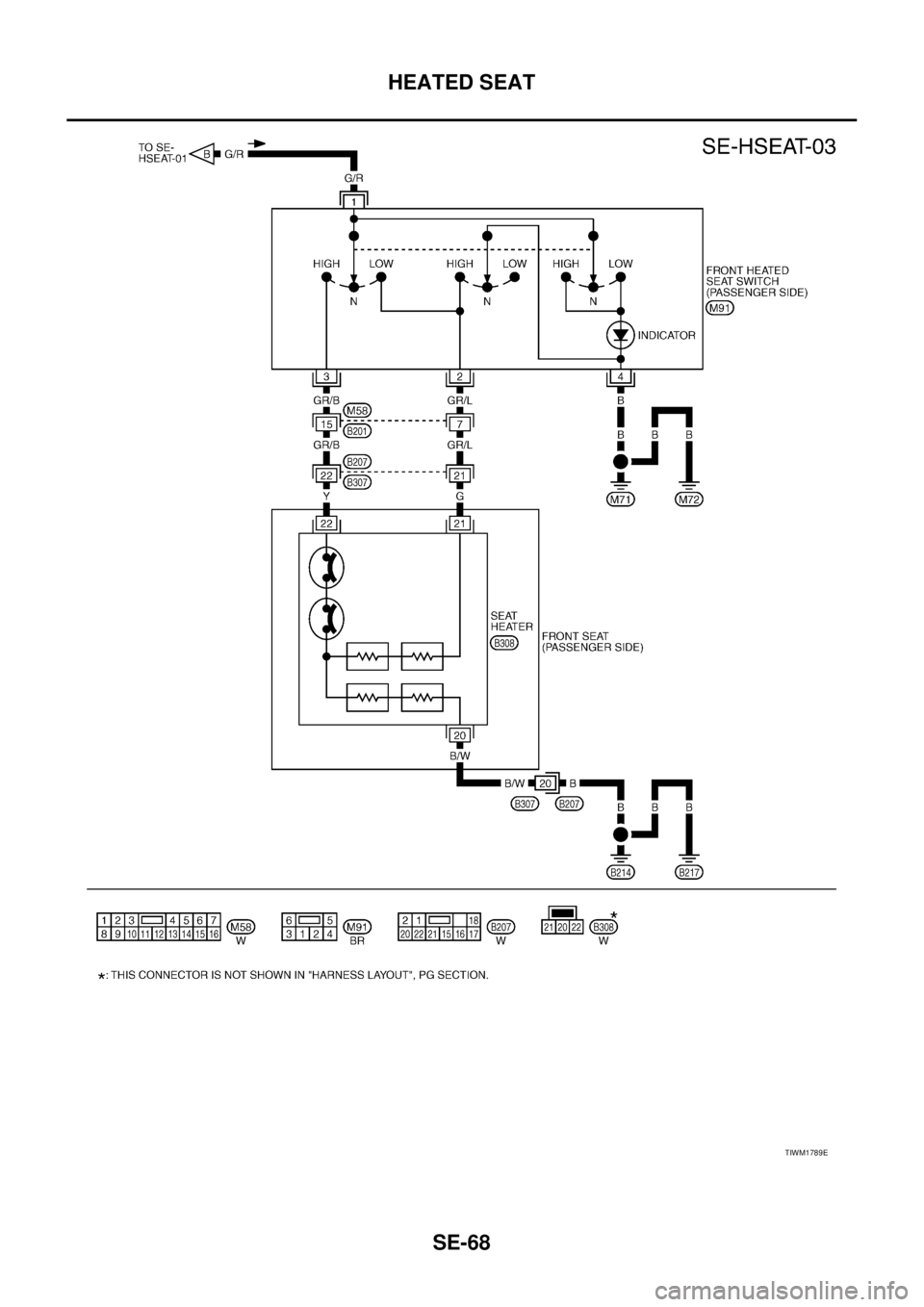 NISSAN TEANA 2003  Service Manual SE-68
HEATED SEAT
 
TIWM1789E 