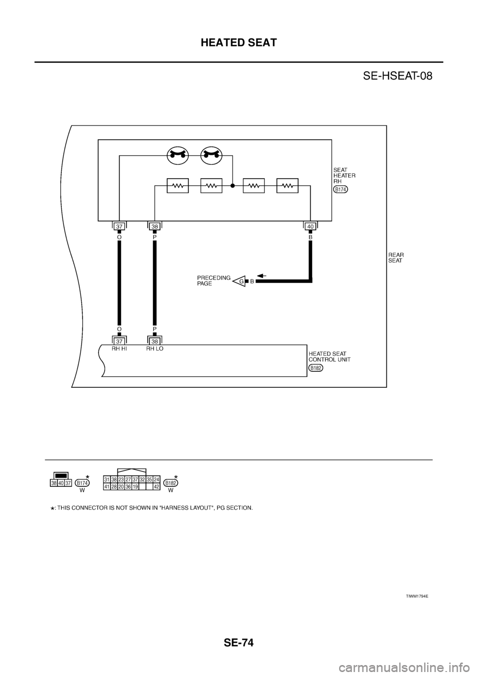 NISSAN TEANA 2003  Service Manual SE-74
HEATED SEAT
 
TIWM1794E 