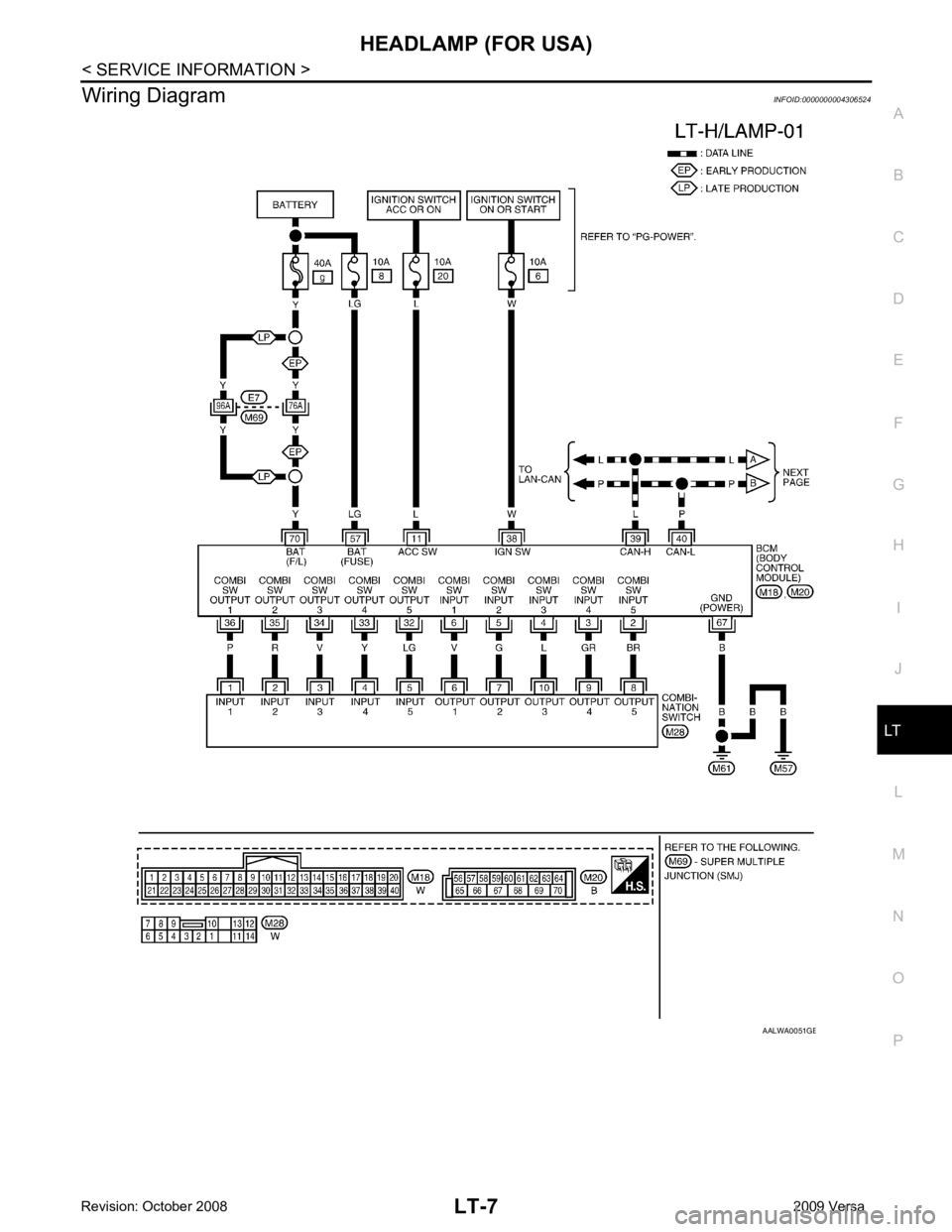 NISSAN TIIDA 2009  Service Repair Manual LT
N
O P
Wiring Diagram
INFOID:0000000004306524 B 