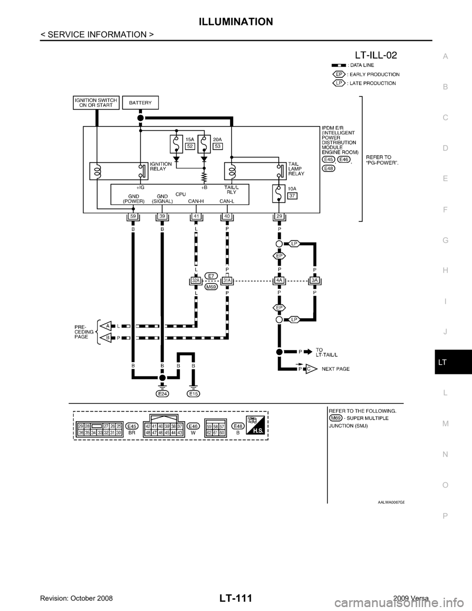 NISSAN TIIDA 2009  Service Repair Manual LT
N
O P B 
