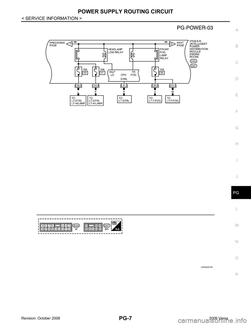NISSAN TIIDA 2009  Service Repair Manual PG
N
O P 