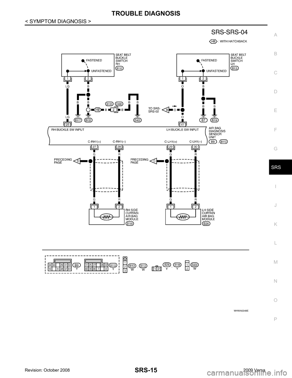 NISSAN TIIDA 2009  Service Repair Manual SRS
N
O P 
