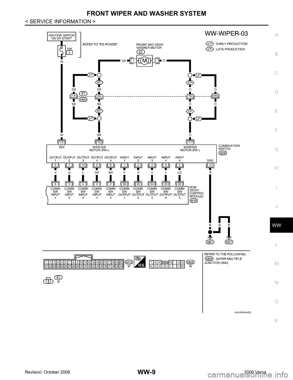 NISSAN TIIDA 2009  Service Repair Manual WW
N
O P B 