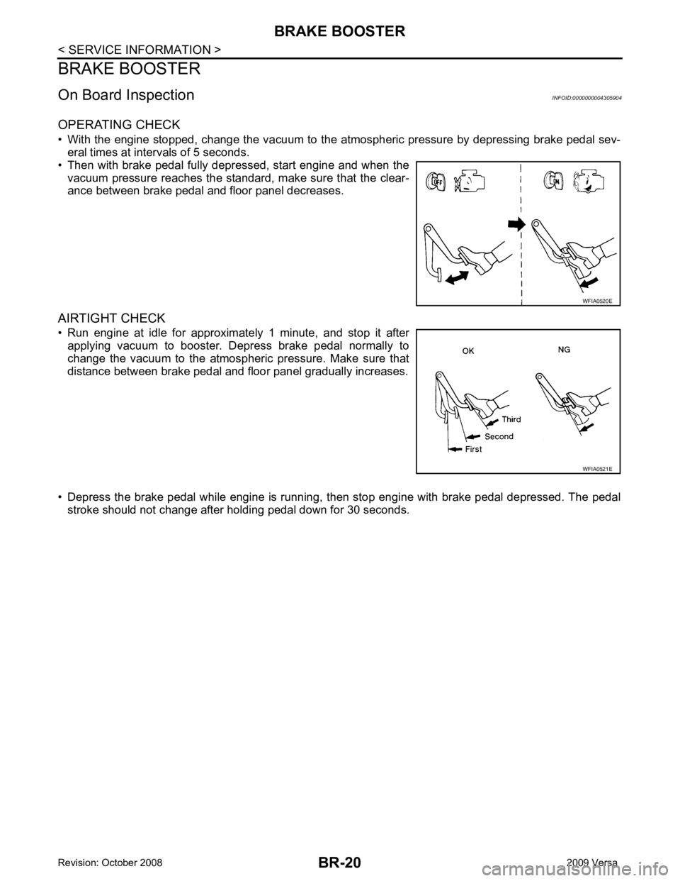 NISSAN TIIDA 2009  Service Repair Manual WFIA0521E 